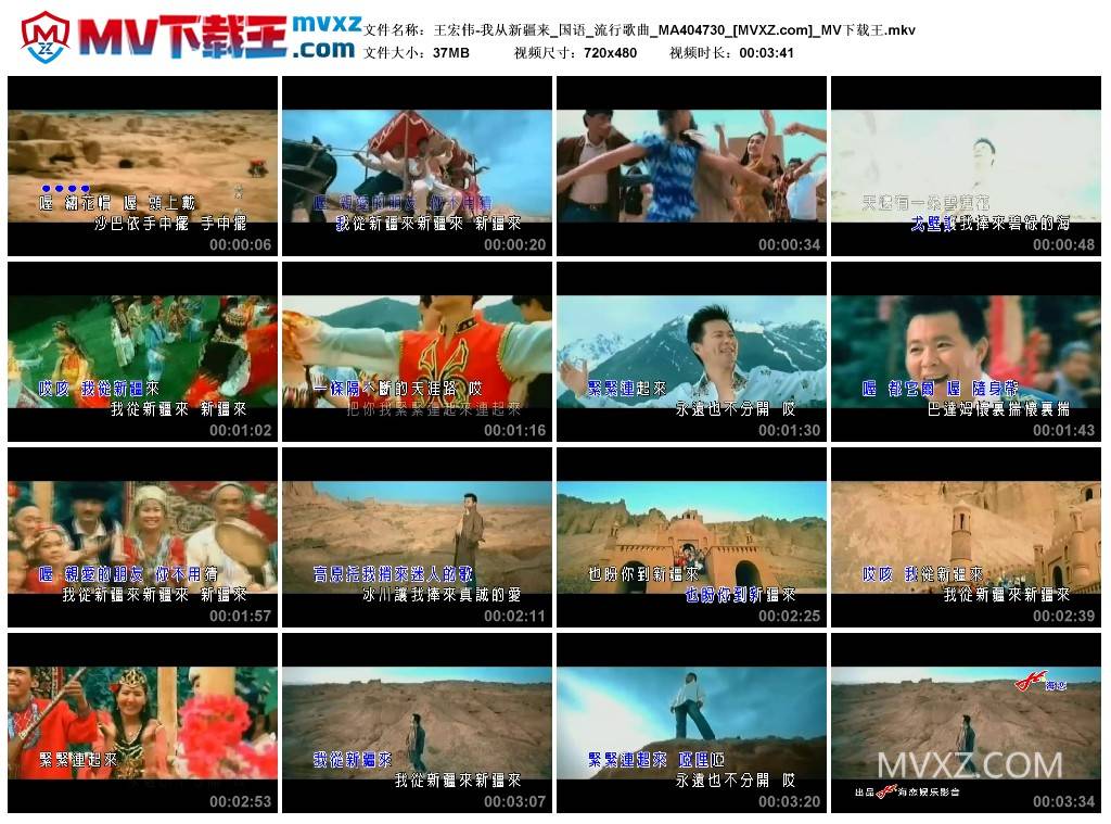 王宏伟-我从新疆来_国语_流行歌曲_MA404730